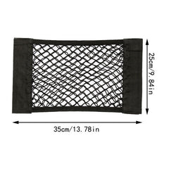 Car Back Rear Trunk Seat Storage Bag Auto Accessories Organizer Double-deck Elastic String Net Magic Sticker Pocket Bag Mesh