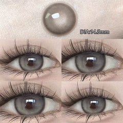 YICKYUE - 1 Pair Contact Lense Green with Power Color Contact Lenses for Eyes Prescription Myopia Lens Natural Look Fast Delivery