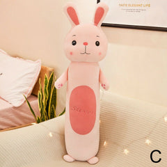 Cylindrical Cartoon Animal Pillow Rabbit Monkey Lazy Plush Toy Children Doll AN88