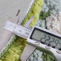 YICKYUE - Plush premium plush carpet for bedroom, green forest mat TPR irregular bedside mat for bedroom