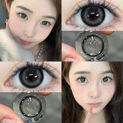 YICKYUE - New 2pcs Natural Colored Contact Lenses with Prescription Myopia Black Eye Lenses Soft Fashion Lenses Korea Beauty Pupil