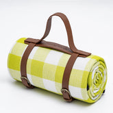 Yickyue 150x200cm Outdoor Portable Camping Mat Foldable Picnic Mat Blankets with Leather Handle Waterproof for Beach Hiking Camping