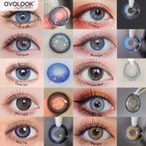 YICKYUE - (2PCS)1 Pair Lenses Eye Color Contact Lenses with Diopter 10 Colors Comestic Natural Beauty Pupils Free Ship Yealy Use