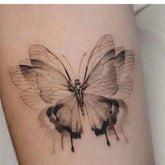 YICKYUE - 4pc/Lot Flap The Wings Butterfly Temporary Tattoo Waterproof Arm Ankle Female Fake Tattoo Stickers Dark Art Tatoo Temporales