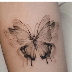 YICKYUE - 4pc/Lot Flap The Wings Butterfly Temporary Tattoo Waterproof Arm Ankle Female Fake Tattoo Stickers Dark Art Tatoo Temporales