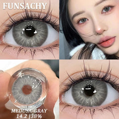 YICKYUE - 1 Pair Color Contact Lenses for Eyes Fashion Natural Brown Lenses Beauty Green Lense Blue Lenses Colorcon Eye Contact