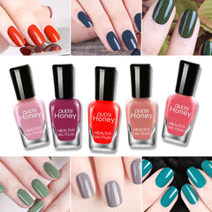 8ML Water-based Normal Nail Polishes Without Lamp Quick Drying No Bake Peel Off Nail Polish DIY Nail Art Varnishes for Manicure