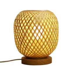 Bamboo Woven Table Desk Reading Lamp Bedroom Bedside Sleep Lamps Home Decor Cafe Bar Lighting Lamp Luminaire Night Stand Light