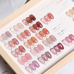 New 8ml Summer Ice Through Gel Nail Polish Transparent Jelly Polish Top Coat Soak Off UV Gel Art Nail Varnish Semi Permanent