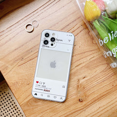 Ins screenshot soft silicone phone case for iphone 12 mini 11 pro max 7 8 plus x xr xs max can put photo cute cover capa shell