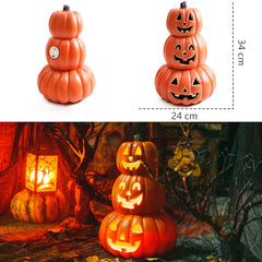 34cm New Halloween Pumpkin Led Lamp Creative Lantern Decoration Flashing Ghost Festival Glowing Shopping Park Indoor Garden Dec