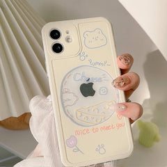 Funny cartoon bear cute letter phone case soft silicone cover for iphone 11 12 pro max mini 7 8 plus x xr xs max conque capa