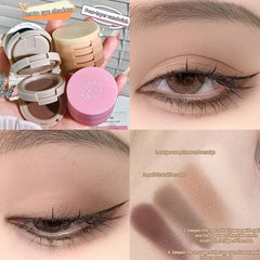 Yickyue 4 Layers Matte Eyeshadow Natural Long Lasting Color Rendering Fashion Glitter Pearlescent Eye Shadow Contouring Palette Cosmetic
