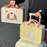 YICKYUE - Kawaii Dog Makeup Storage Organizer Cute Travel Plastic Cosmetics Case Portable Large Capacity Storage Container For Girl Women
