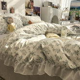 Yickyue - Vintage french floral bedding set teen adult,romantic cotton twin full queen king home textile bed sheet pillow case duvet cover
