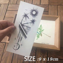 Waterproof Temporary Tattoo Sun Moon Body Art Fake Tattoo Flash Tatto Arm Leg Female Male