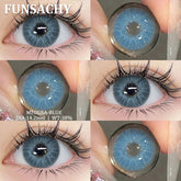 YICKYUE - 1 Pair Korean Lenses Colored Contact Lenses for Eyes Big Eye Contacts Brown Lenses Blue Eye Lens Fog Pearl Lens Yearly