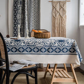 Yickyue High-Quality Linen Rectangular Nordic Retro Tablecloths
