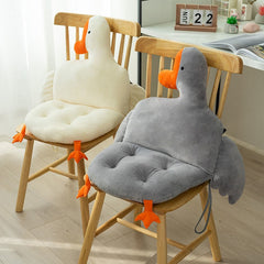 Creative Duck Shape Office Chair Cushion Student Dormitory Backrest Pillow Soft Velvet Car Seat Cushion Floor Tatami 40x80cm
