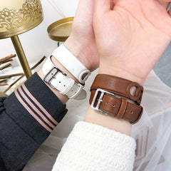 Double Tour Leather Loop For Apple Watch Band 41mm 45MM 42 38 40 44 mm Extra-long Strap For iWatch Belt 7 SE 6 5 4 3 2 Correa