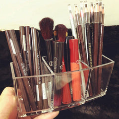 Transparent Makeup Organizer Acrylic Storage Box Makeup Brush Organizer Lipstick Storage Display Organizador Plastic Box Shelf