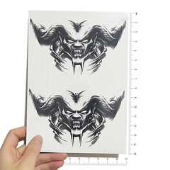YICKYUE - Devil Neck Tattoo Stickers Waterproof and Sweat Proof Men and Women Body Art Fake Tattoos Temporary Simulation Cool Arm Stickers