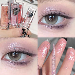 YICKYUE - 5 Color Glitter Liquid Eyeshadow Waterproof Pearlescent Shiny Eye Shadow Highlighter Sequins Lying Silkworm Makeup Cosmetic