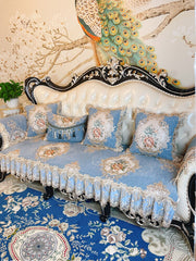 European Lace Sofa Cover Recliner Chair Cover High-grade Anti-slip Modern Four Seasons Universal L-shape Leather Sofa Cushion