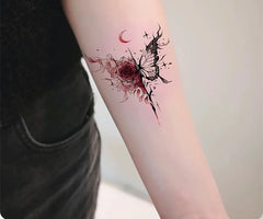 YICKYUE - Butterfly Color Tattoo Sticks Sexy Hot Girl Temporary Tattoo Arm Abdominal Waterproof Durable Fake Tatto Party Festival Gift Y2k