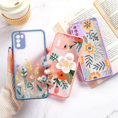 Flower Matte Case For Xiaomi Redmi Note 11 Case Shockproof Fundas Xiaomi Redmi 9A 9C 9T Note 7 8 9 10 Poco M3 F3 M4 X3 Pro Cover