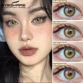 YICKYUE - 1Pair Colorcon Korean Lenses Colored Contact Lenses for Eyes Gray Lenses Brown Lenses Blue Eye Lenses Yearly Eye Lenses