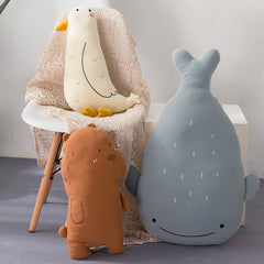 40/80CM Bear/Crocodile/Whale/Seabird Stuffed Plush Toys Soft Forest Ocean Animal Plush Pillows Dolls Home Decor Kawaii Kid Girls