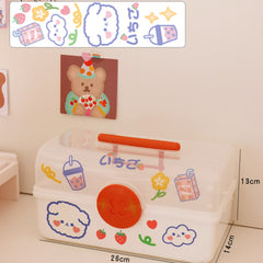 Multilayer Cosmetic Storage Box Plastic Clear Cute Makeup Organizer Desk Large-capacity Makeup Accessories Organizer Box Storage