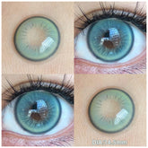 YICKYUE - 1 Pair(2pcs) Myopia Contact Lenses for Eyes Pupils Prescription Lenses With Diopters Fashion Blue Green Eye Color Lenses