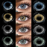 YICKYUE - New Contact Lenses Color Gray Contact Lens Eye Color Cosmetic Blue Colored Contact Lens Beauty Eye Makeup