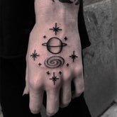Waterproof Temporary Tattoo Sticker Black Star Design Body Art Fake Tattoo Flash Tattoo Back Of Hand Female Male