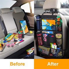 Car Seat Back Organizer Storage Pockets with Touch Screen Tablet Holder Protector for Kids Children Car Accessories