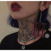 Temporary Tattoo Sticker Black Cross For Women Men Waterproof Fake Tatoo Neck Tatto Body Art