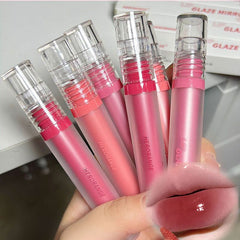 Yickyue The New Glossy Lip Glaze Fruit Pulp Mirror Moisturizes Moisturizes Glossy Lip Gloss Doodle Lip Lipstick White Lipstick Cosmetics