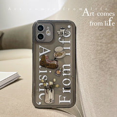 Life sofa tea flower soft silicone jane phone case for iphone 12 mini 11 pro max 7 8 plus xsmax x xr shockproof protective cover
