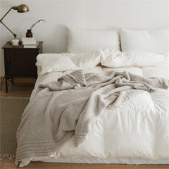 YICKYUE - Knitted Fleece Half Blanket, Nordic Style, Multi-Functional, Home Soft Wear, Soft Sofa Blanket, Monochromatic, Autumn and Winter