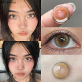 YICKYUE - Colored Contact Lenses Natural Look Brown Lenses Fashion Lenses Y2K Korean Lenses Beauty,Multi-Colored Contact Lens
