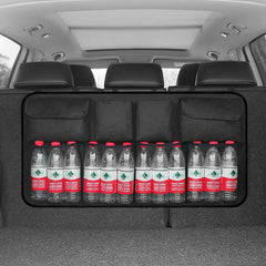 Car Rear Seat Back Organizer Auto Trunk Net Mesh Cargo Storage Bag Pocket Cover Stowing Tidying Interior Camping Accessories