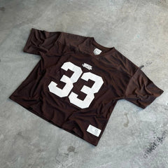 Hearujoy 90s Streetwear Y2K Mesh T Shirt Retro Numeral Foam Printing Streetwear Men Women Harajuku Casual Oversized Nylon Breathable Unisex Short Sleeve
