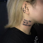 Waterproof Temporary Tattoo Sticker English Alphabet Design Body Art Fake Tattoo Flash Tattoo Neck Female Male
