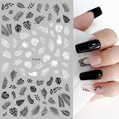 3D Nail Sticker English Letter Stickers Face Pattern Trasnfer Sliders Valentine's Day Nail Art Decoration Christmas Nail Sticker