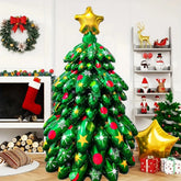 YICKYUE - Inflatable Christmas Balloons, Party DIY Decor Santa Claus Snowman Elk Balloon Xmas Tree Merry Christmas Mall Decoration Navidad