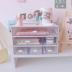 Large Capacity Multifunction Darwer Storage Box Cosmetic Makeup Container Organizing Boxes Dolls Collection for Home