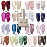 YICKYUE - 12ML Cat Eye Gel Nail Polish Rainbow Magnetic Nail Polish with Magnet Soak off Holographic for Nail Art Manicure Salon