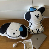 YICKYUE - Blue Hat Puppy Pillow Alien Napping Cushion Cute School Home Office Sofa Nap Pillows Soft Line Dog Back Cushions Home Decoration